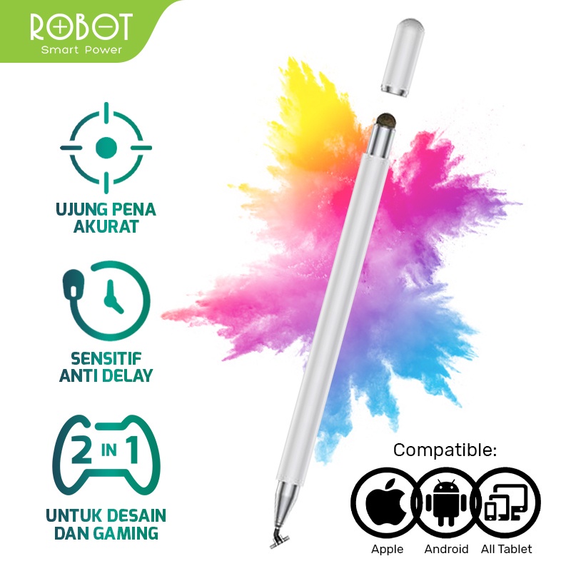 Jual STYLUS PEN ROBOT RSP01 Universal 2 in 1 Capacitive for Mobile and