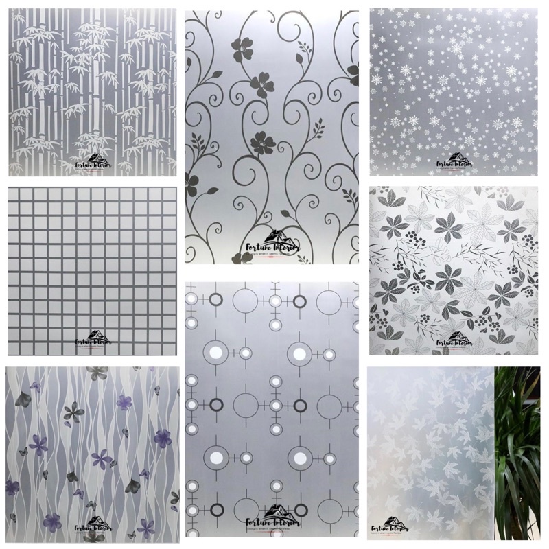 Jual Wallpaper Sticker Kaca Glass Film Stiker Pintu Jendela Sandblast Sunblast Buram Ukuran