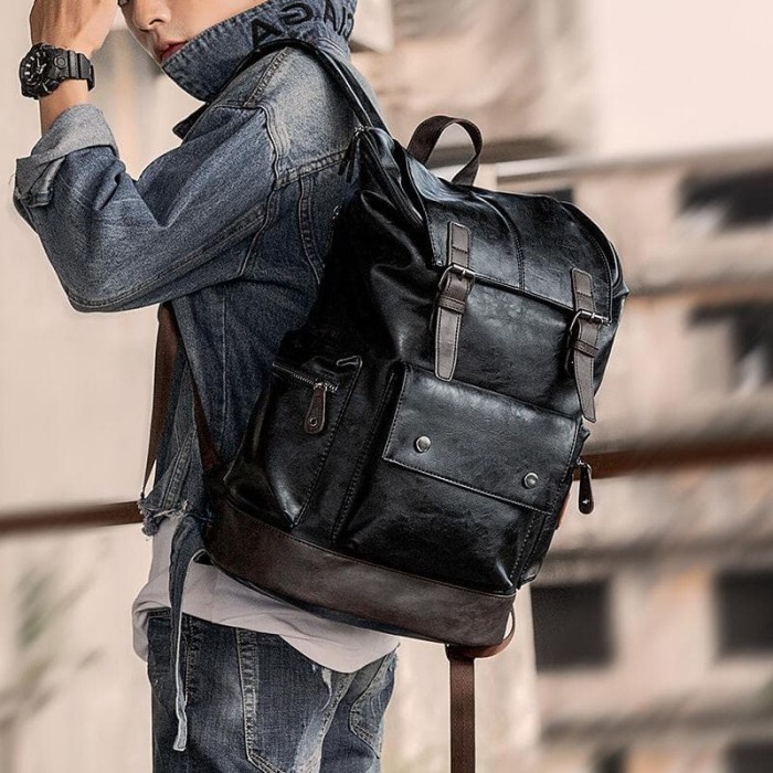 Jual TAS BACKPACK PRIA KULIT LS-VN FRAGMENT APOLLO MONO BLACK PM L-BP43408  - Jakarta Utara - Saint_jakarta