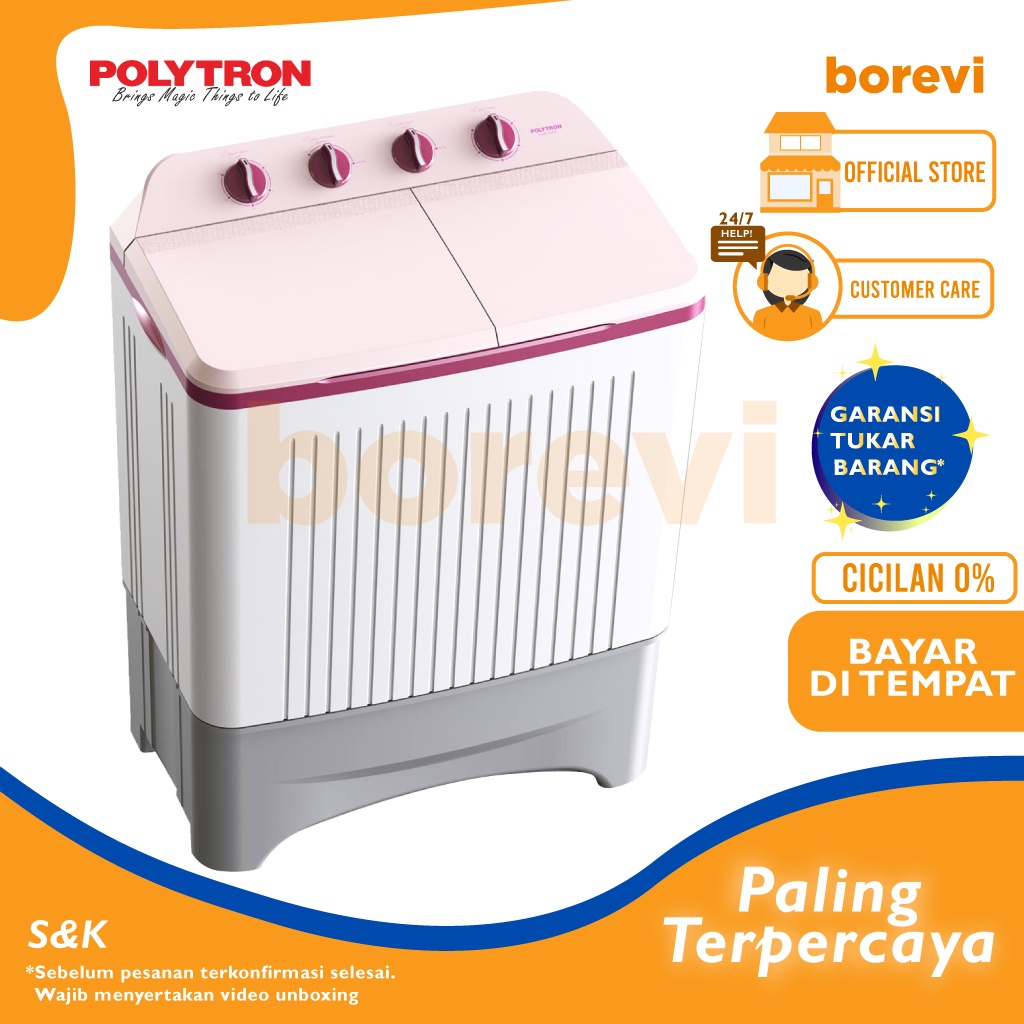 Jual MESIN CUCI POLYTRON PWM-9366 HP / MESIN CUCI 2 TABUNG POLYTRON 9 ...