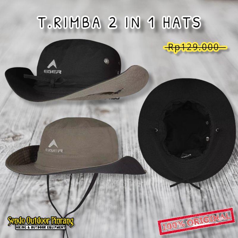Jual TOPI RIMBA ORIGINAL | T.RIMBA 2 IN 1 HATS | Shopee Indonesia