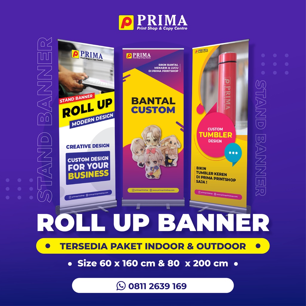 Jual CETAK ROLL UP BANNER 60 X 160 Cm | Shopee Indonesia