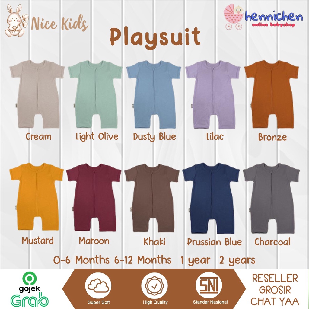 Jual NICE KIDS NICEKIDS PLAYSUIT BABY ZIPPY PLAYSUIT BAYI ROMPER KODOK ...