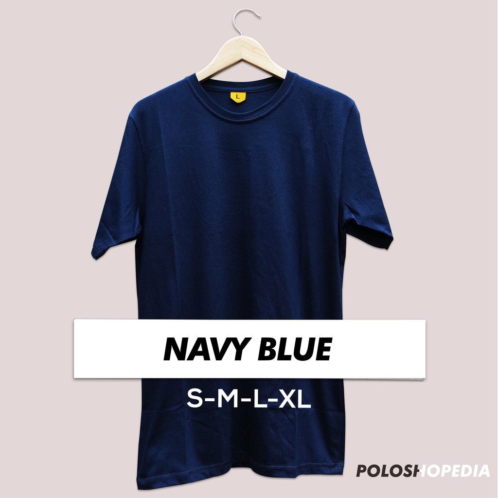 Jual KAOS POLOS WARNA BIRU DONGKER / TS NAVY BLUE / KAOS POLOS PRIA