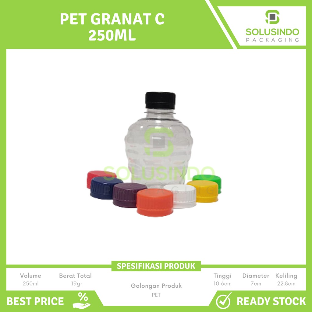 Jual Botol Plastik Granat C 250ml PET (MINIMUM 10 PCS) | Shopee Indonesia