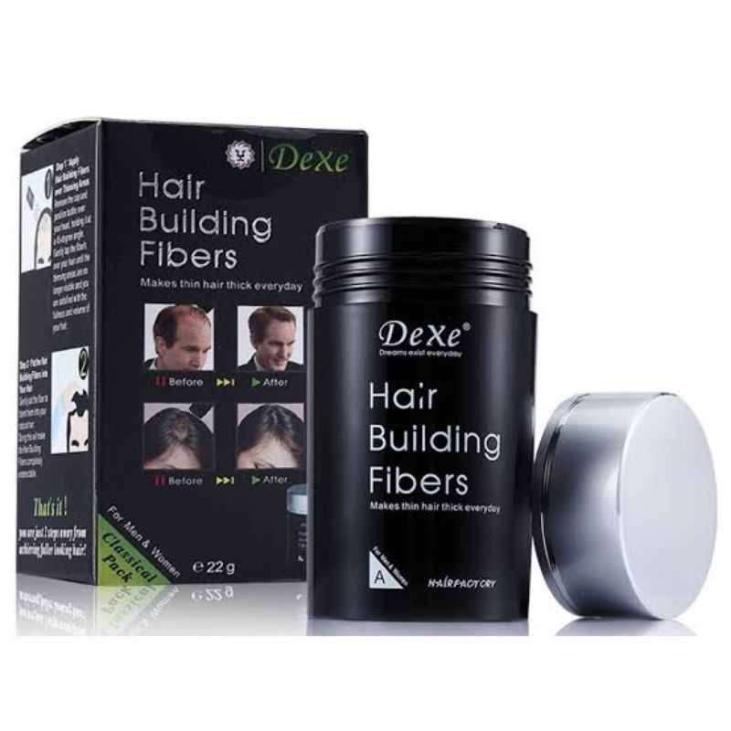 Jual DEXE Hair Building Fibers BLACK (22g) Shopee Indonesia