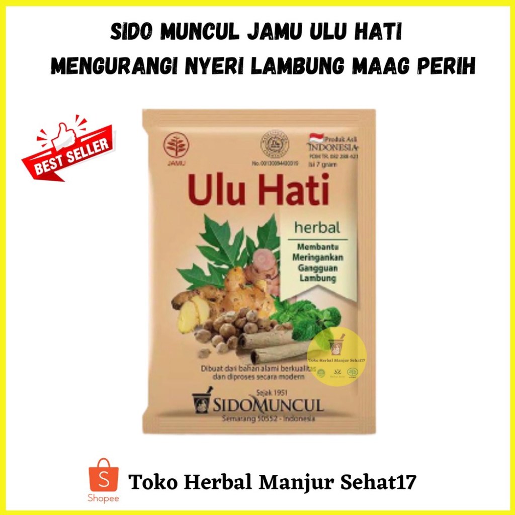 Jual Jamu Sidomuncul Ulu Hati Original Isi 10 Sachet Jamu Ulu Hati Mengurangi Nyeri Lambung