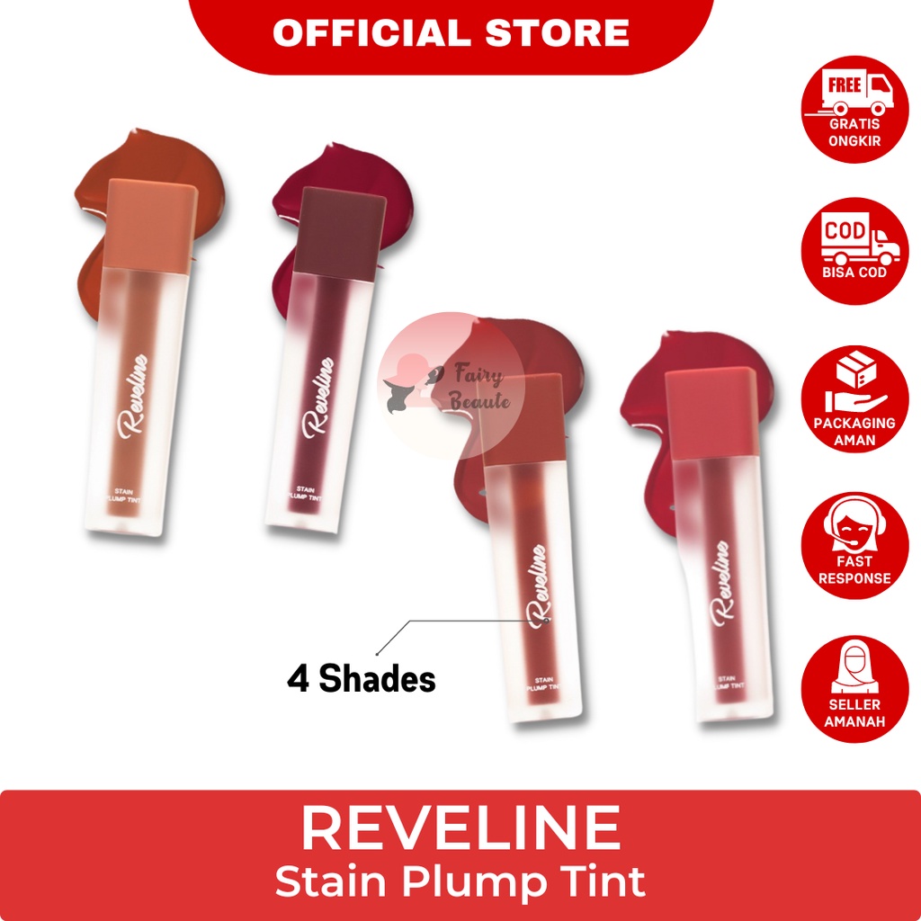 Jual REVELINE Raveline Stain Plump Tint Lip Liptint Lipcream Reveline