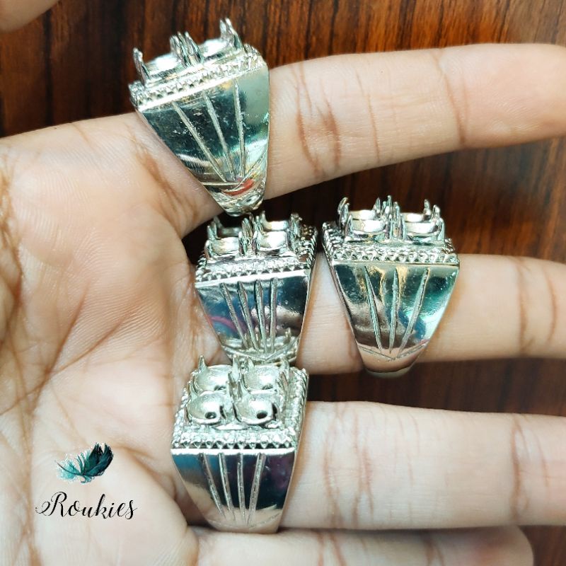 Jual Ikatan Emban Cincin Alpaka Batu kecil Isi 4 Shopee Indonesia