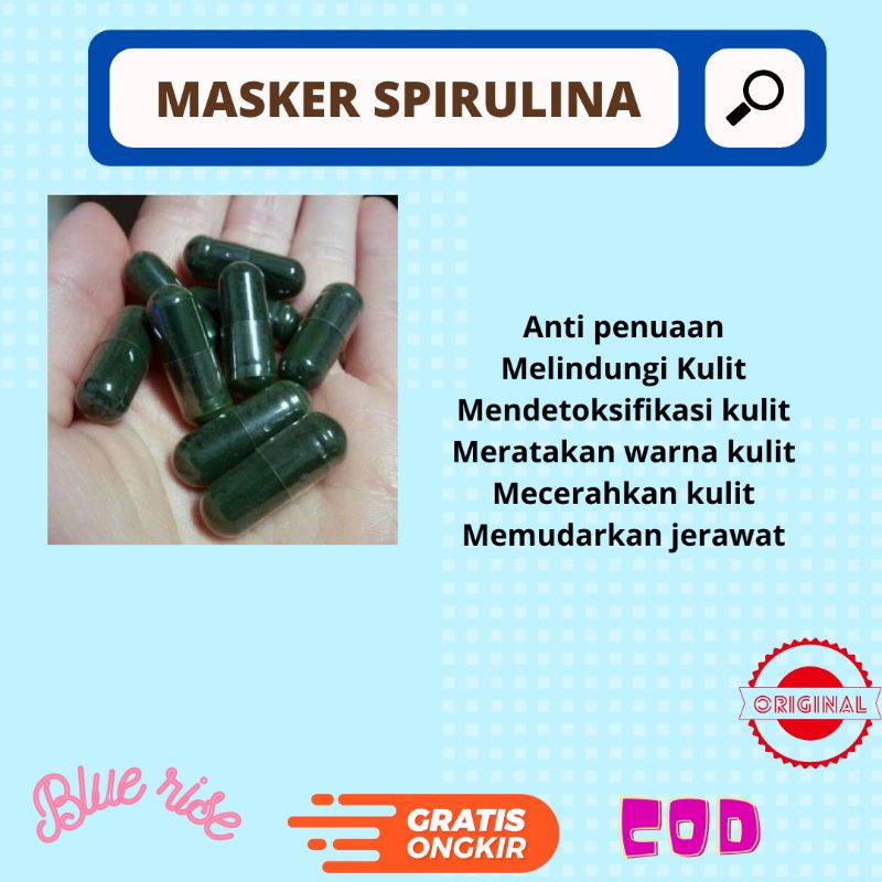 Jual Masker Spirulina Original 100% (Ecer) | Shopee Indonesia