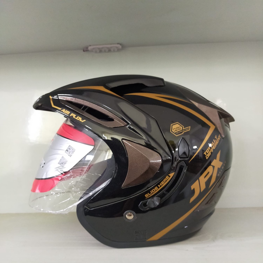 Jual Helm HALF FACE JPX Supreme SOLID BLACK METALIK [Ongkir Murah 2kg] Shopee Indonesia