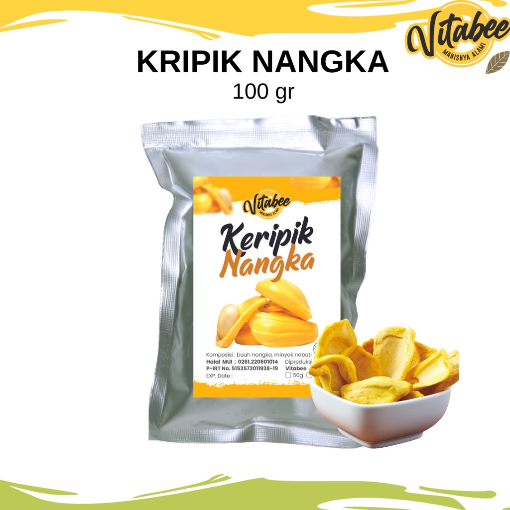 Jual Vitabee Keripik Kripik Buah Nangka 100 Gram Khas Kota Malang