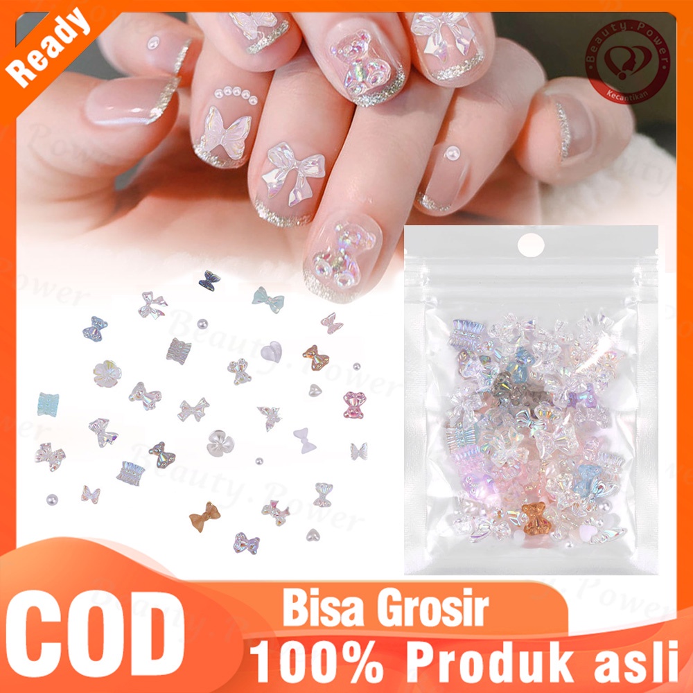 Jual 12g / Kantong Hiasan Kuku 3d Nail Art Diy/ Aurora / Beruang / Kupu