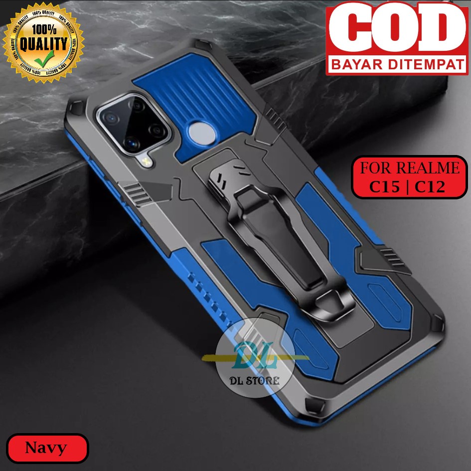Jual CASE UNTUK REALME C15 | REALME C12 CASING STANDING BACK KLIP HARD ...