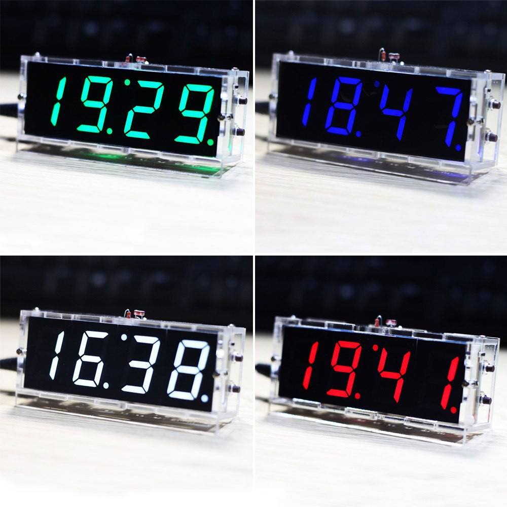 Jual IMPORT Compact 4-digit DIY Digital LED Clock Kit Light Control ...