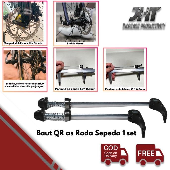 Jual Baut Qr As Roda Sepeda Depan Belakang Hitam Quick Release Wheel