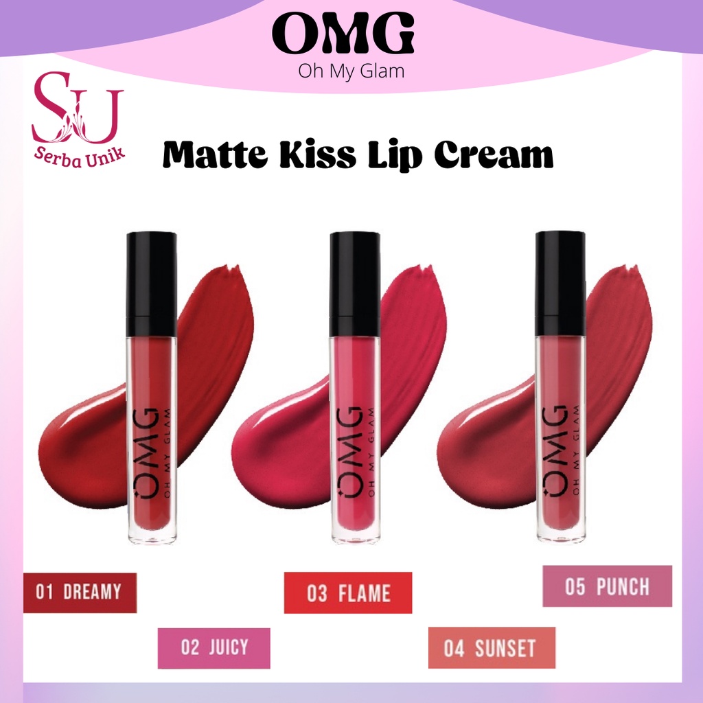 Jual OMG Oh My Glam Matte Kiss Lip Cream 3.5g Lipstick Lipstik