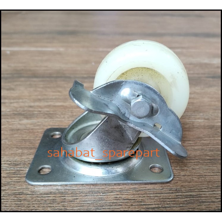 Jual RODA TROLI NILON DENGAN REM DIAMETER 2,5 INCH putaran 360 derajat ...