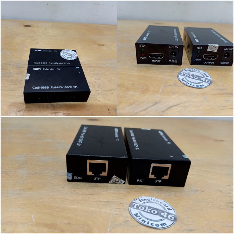 Jual HDMI Extender TXRX Cat6568b over cable rj45 Full HD