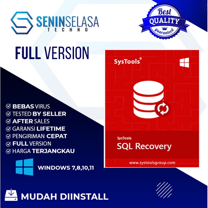 Jual Software Recovery Server SQL: SysTools SQL Recovery 12 [WIN ...