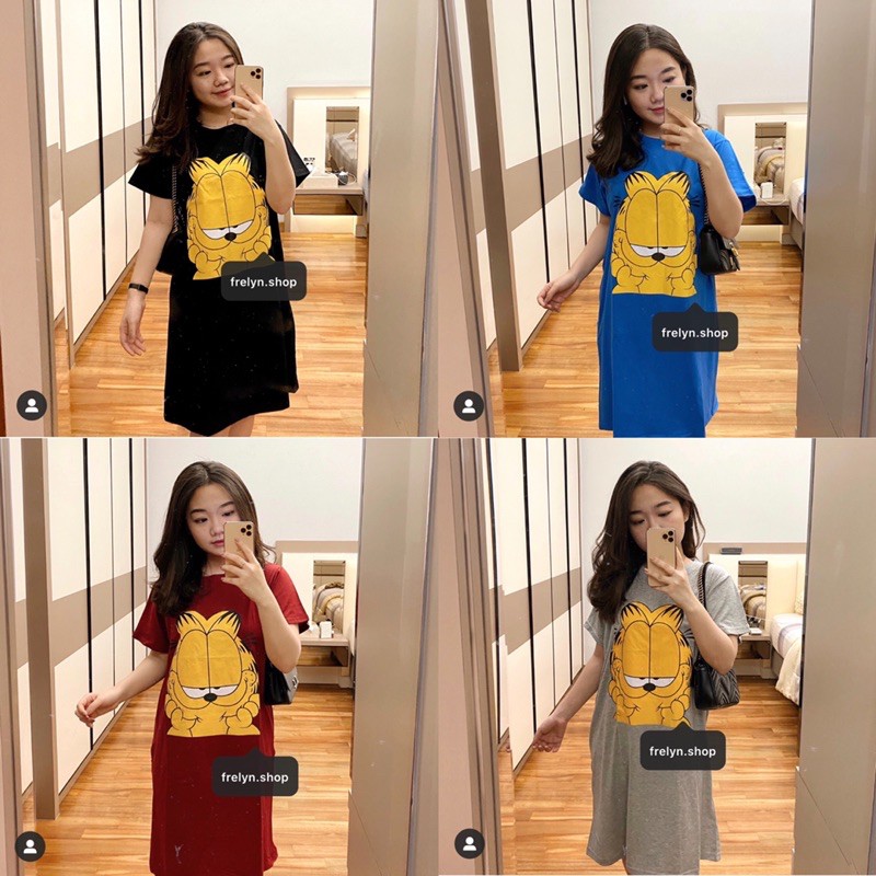 Jual Stok Terbatas DRESS KATUN DISNEY HITAM / ABU / KUNING / BIRU