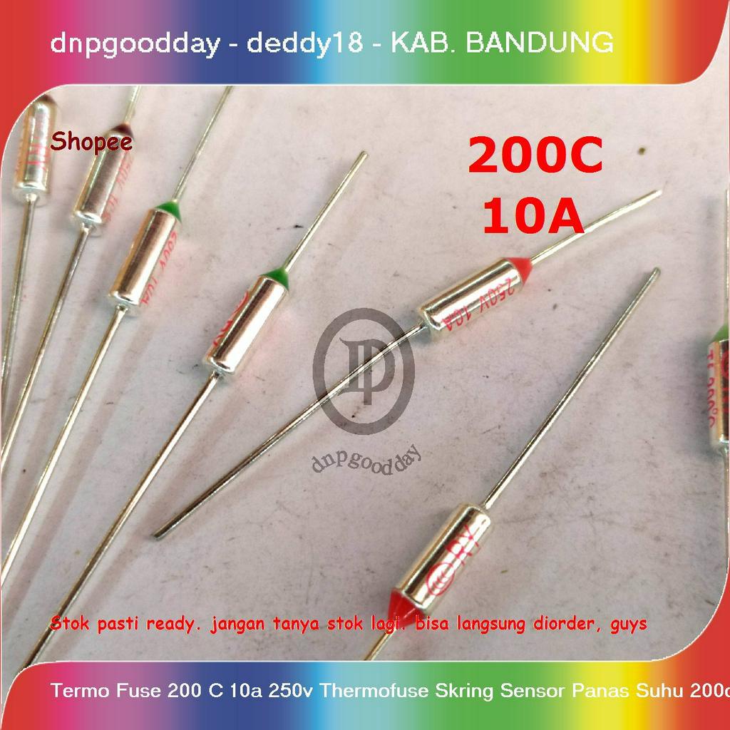 Jual Termo Fuse 200 C 10a 250v Thermofuse Skring Sensor Panas Suhu 200c ...
