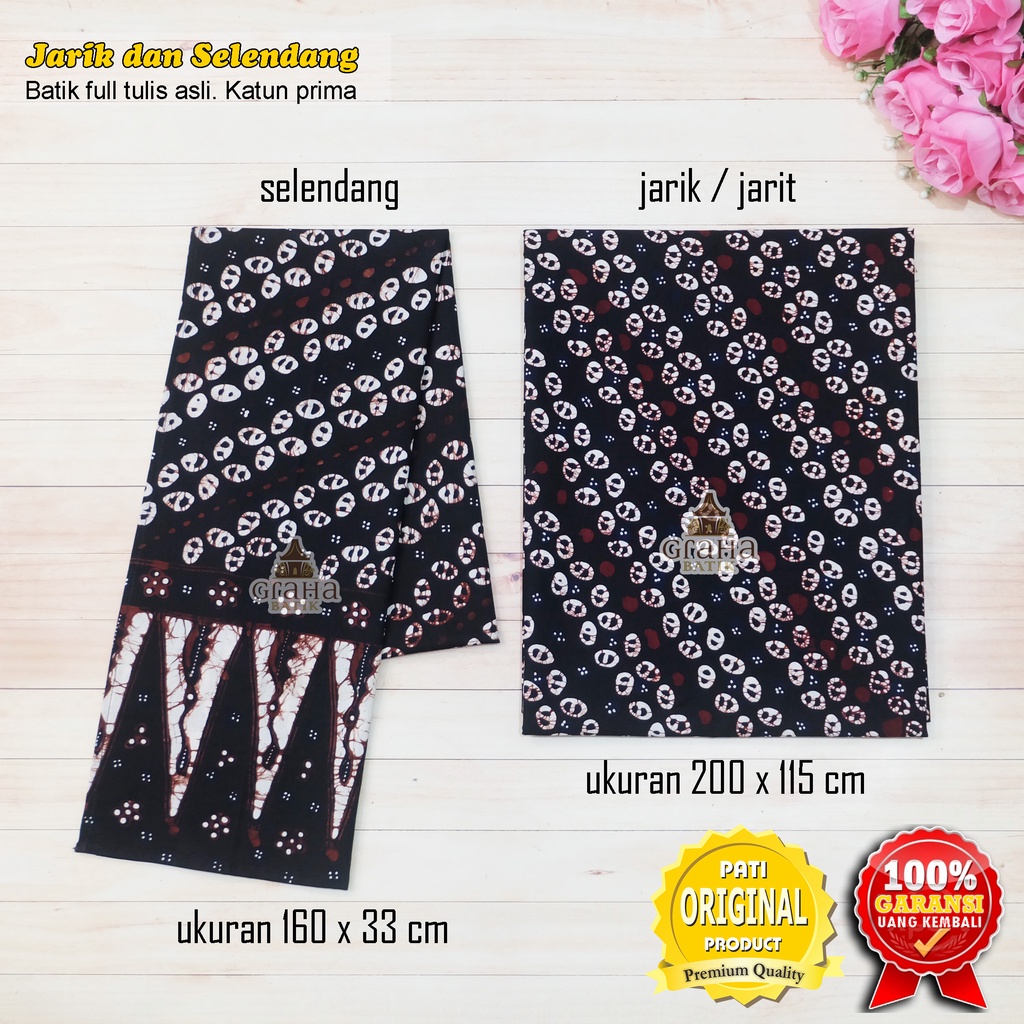 Jual Jarik Jarit Selendang Kain Batik Tulis Bakaran Pakaian Baju Adat