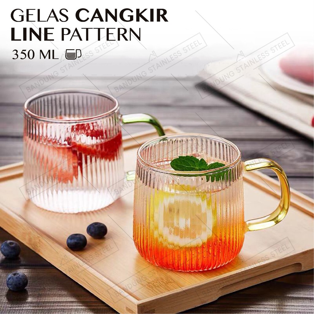 Jual Gelas Minum Cangkir Kaca 350ml Glass Kopi Jus Juice Teh Cantik Unik Pegangan Emas Shopee 0070