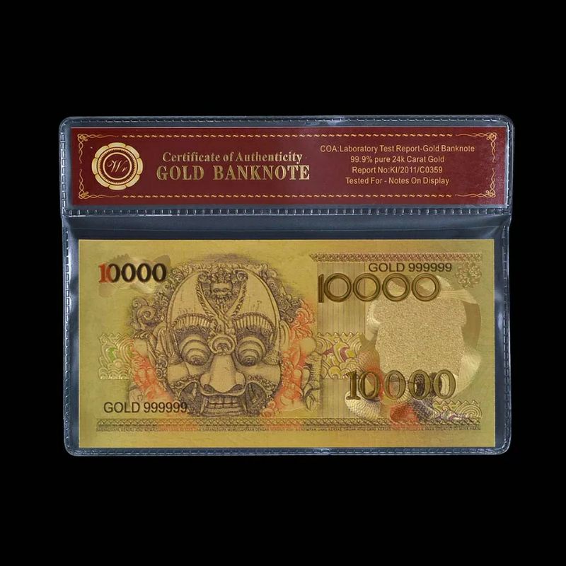 Jual SOUVENIR GOLD FOIL 10000 BARONG 1975 Baru GF007 | Shopee Indonesia