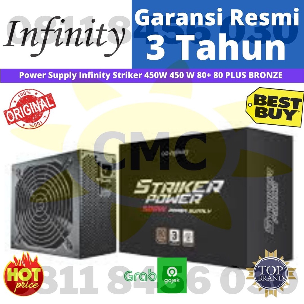 Jual Power Supply PSU Infinity Striker Power 450 Watt 450W 80 Plus ...