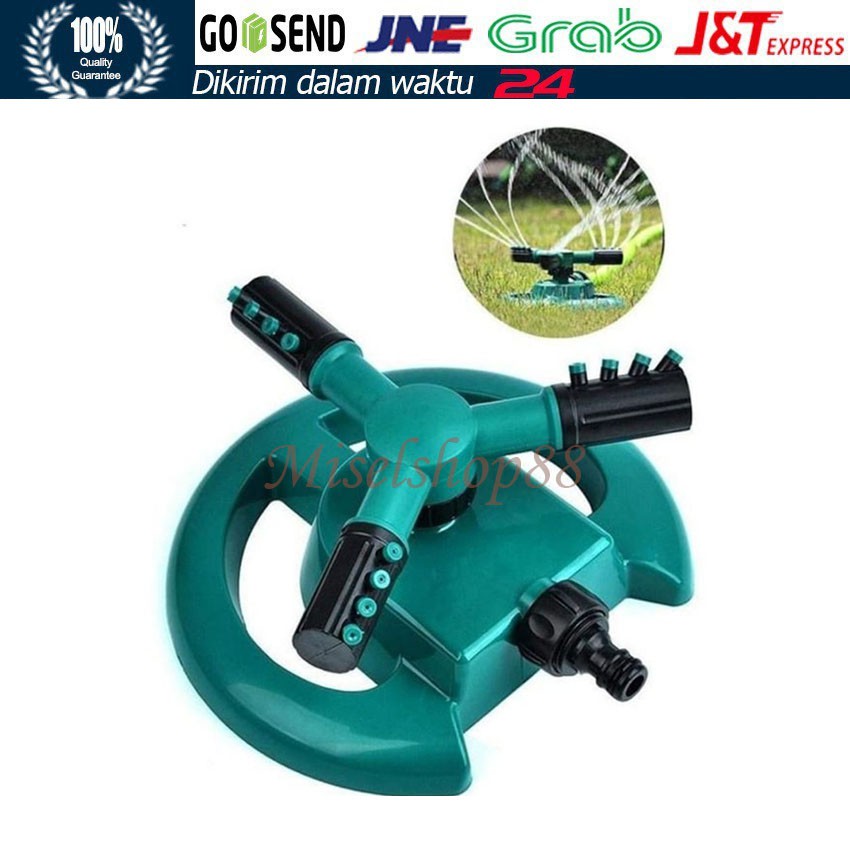 Alat penyiram tanaman rumput taman Sprinkler Air Taman 360 Derajat Full Set