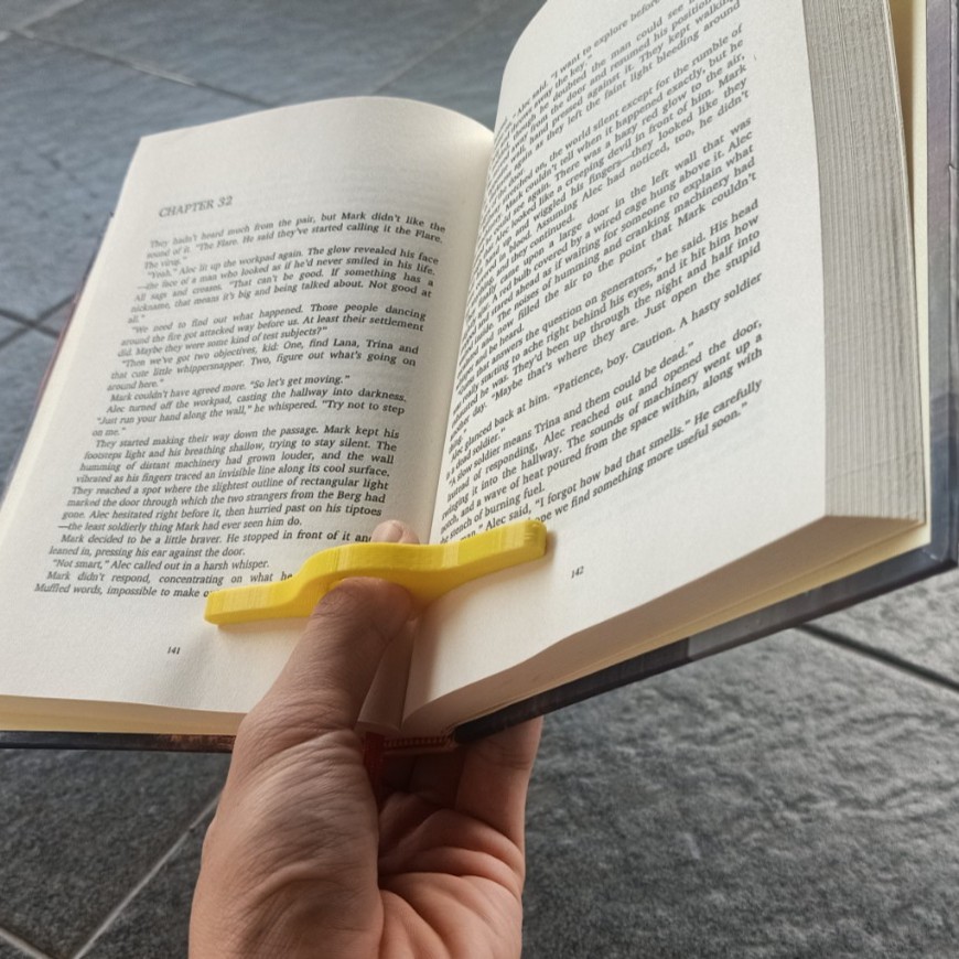 Jual One Hand Book Holder / Alat Bantu Pemegang Buku Satu Tangan (3D