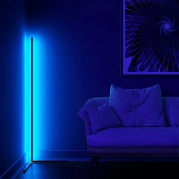 Lampu Lantai Pojok Standing Floor Lamp Gaming Room Lamp Rgb Nordic Style Lamp Body Hitam