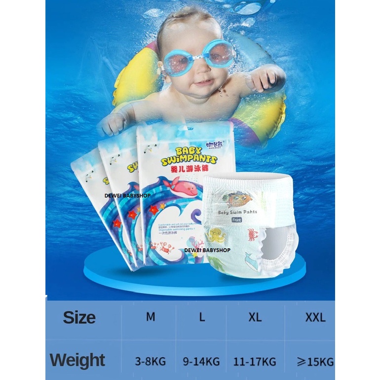 Jual Popok Celana Renang Anak Bayi Tahan Air ( Baby Swim Diaper Pants