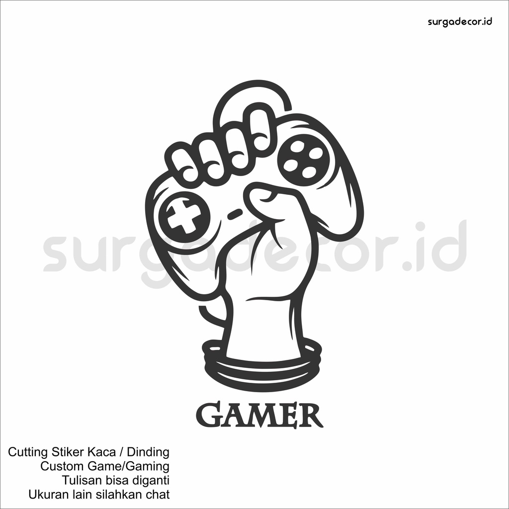 Jual STIKER DINDING WALL STICKER PERMAINAN GAMER UNTUK RUANG TAMU RUMAH