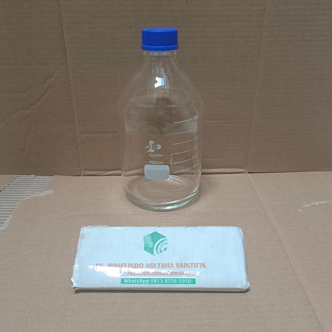 Jual DURAN Laboratory Bottle cap 2000 ML Botol Lab botol media | Shopee ...