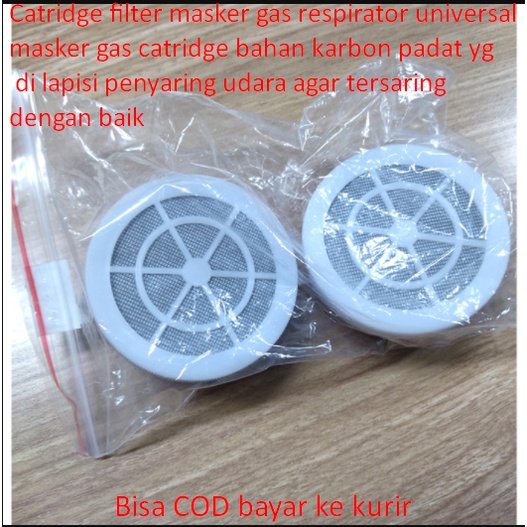 Jual Catridge filter masker gas respirator universal masker gas ...