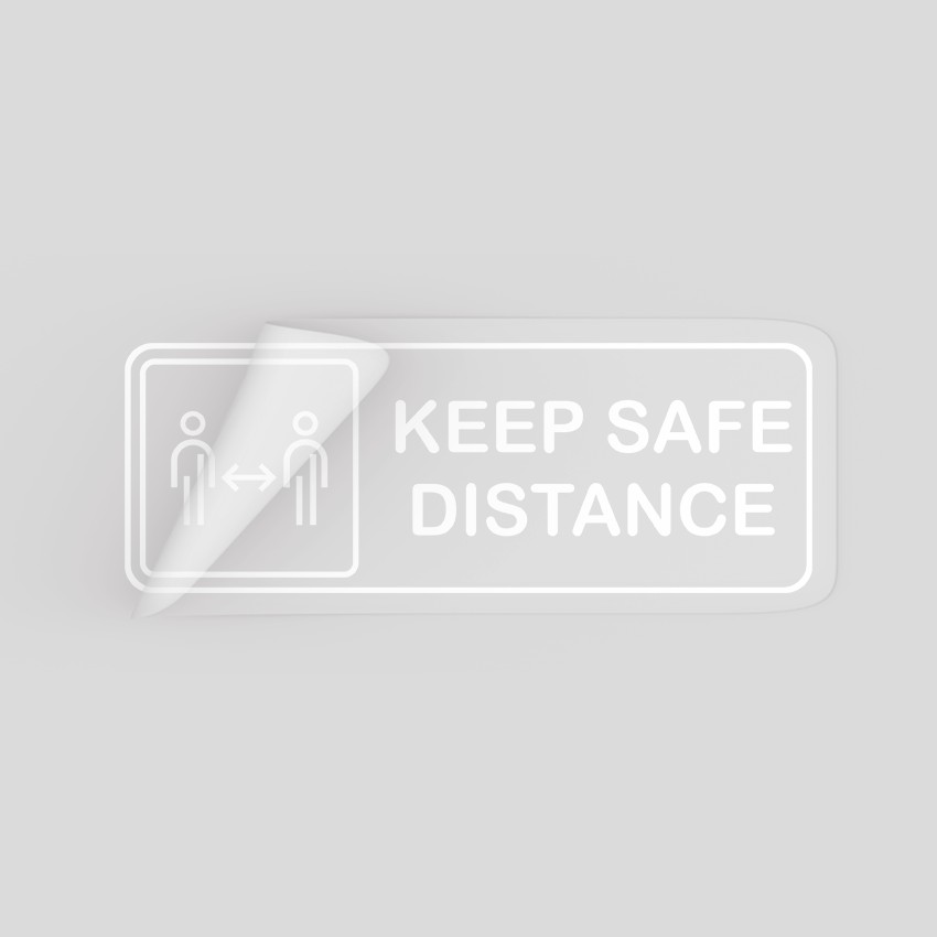 Jual sticker physical distancing - stiker jaga jarak - stiker dinding ...