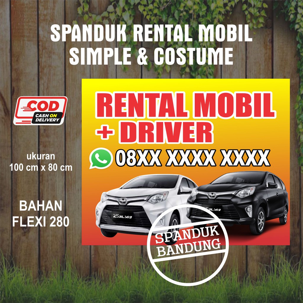 Jual Spanduk Sewa Mobil Spanduk Rental Mobil Banner Rental Mobil