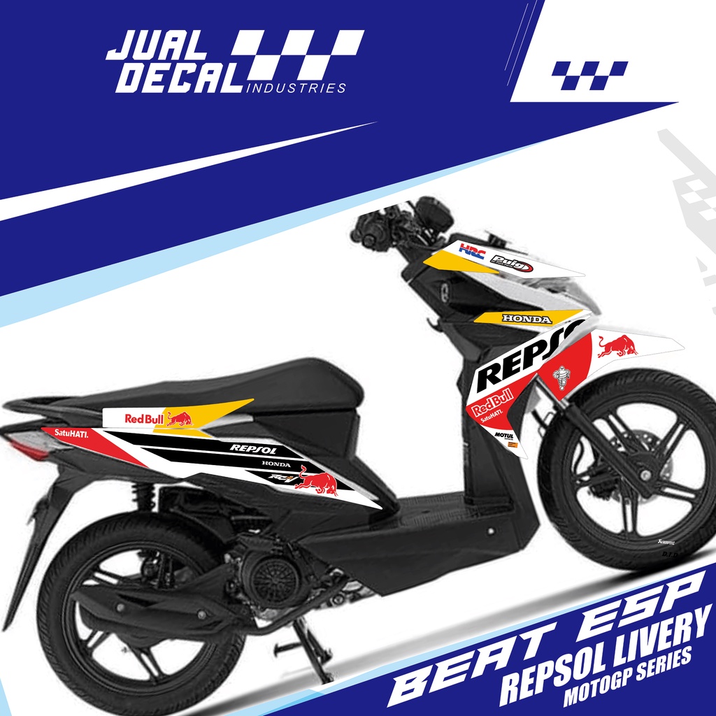 Jual Striping Beat Variasi ESP/ISS/ECO 2016-2019 REPSOL Livery ...
