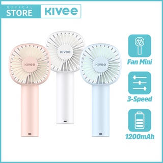 KIVEE Kipas Angin Mini Portable 1200 mah Rechargeable USB Fan 3-Speed ​​Adjustment Korean Fan Mini