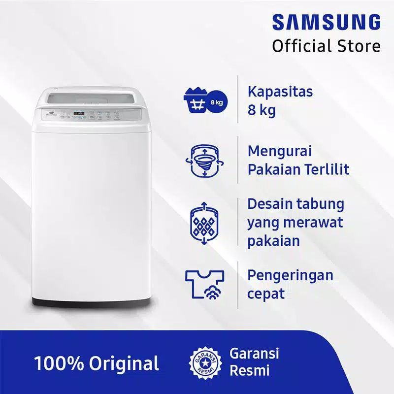 Jual MESIN CUCI SAMSUNG 8KG TOP LOADING 1 TABUNG | Shopee Indonesia