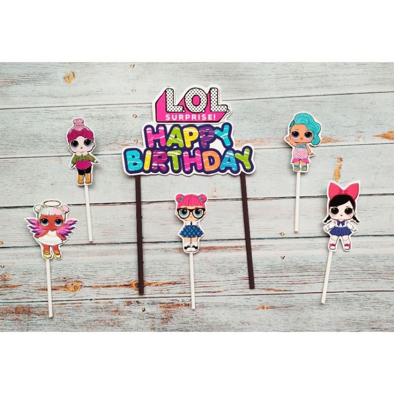 Jual satu set hiasan nasi tumpeng hiasan kue ulang tahun cake topper