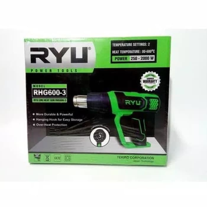 Jual RYU tekiro heat gun / Hot air gun 250-2000 watt RHG 600-3 | Shopee ...