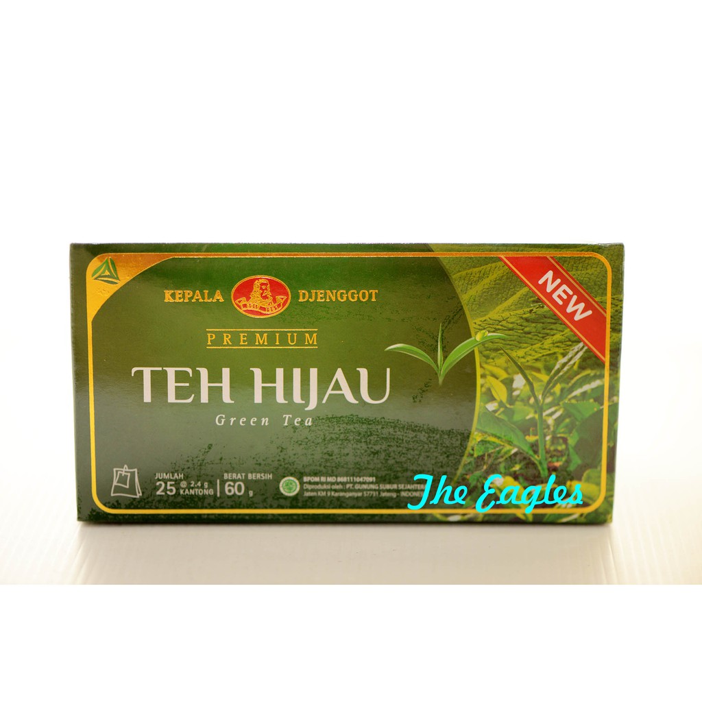 Jual Teh Hijau Premium Green Tea Kepala Djenggot 25 Kantong Teabags 60