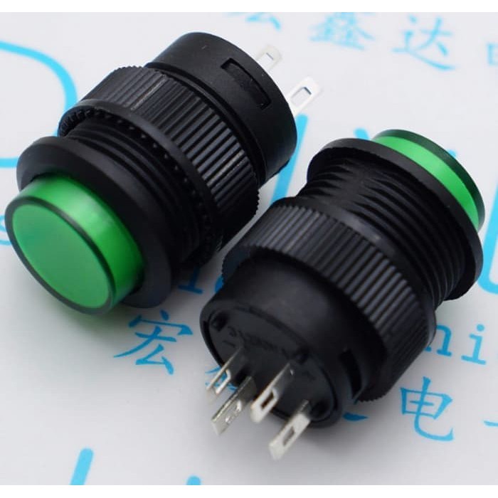 Jual TOMBOL PUSH ON-OFF SAKLAR SWITCH PUSH ON R16-503AD 16MM LED ...