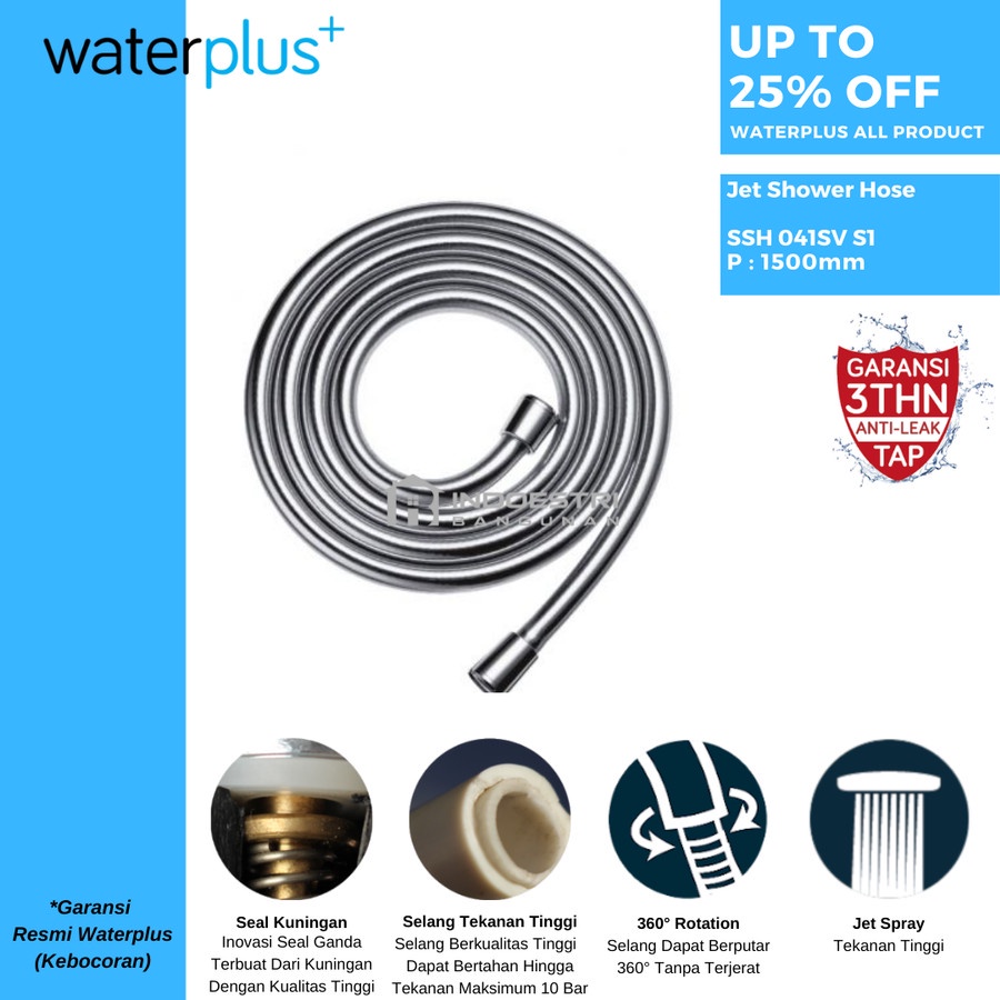 Jual Selang Shower Waterplus SSH 041SV (SIlver) Shopee Indonesia