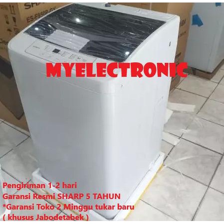 Jual MESIN CUCI SHARP Full Auto Basic Series ES-F950P-GY TOP LOADING 7. ...