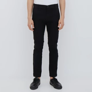 M231 Celana Panjang Pria Chino Pants Slim Fit Stretch Hitam C1091