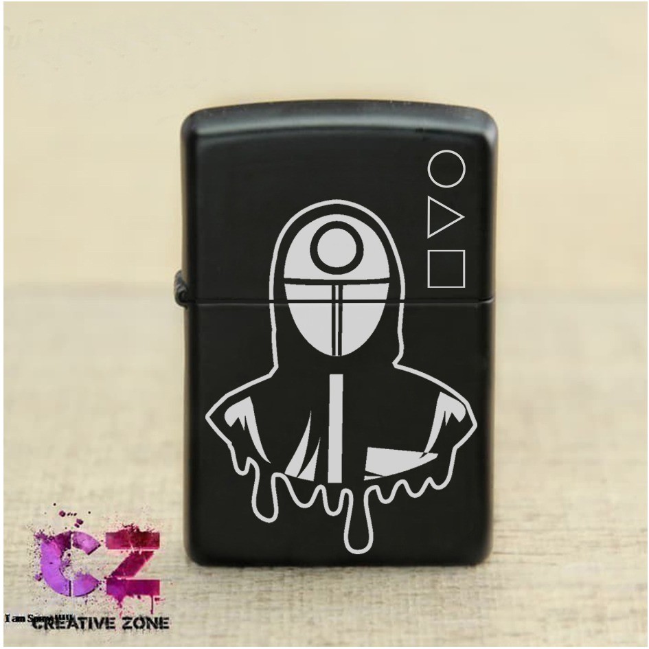 Jual CUSTOM CETAK UKIR LASER GRAFIR KOREK API ZIPPO SQUID GAME LIGHTER